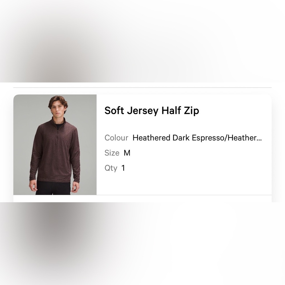 Lululemon Heathered Brown Q Zip